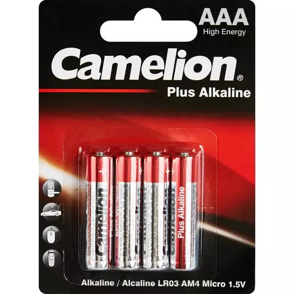 Батарейка AAA Camelion Plus Alkaline LR03-BP4 4 шт